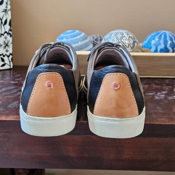 TCG Men's Cooper Leather Sneakers, Black/Gray, Sz 12 - Picture 5 of 16